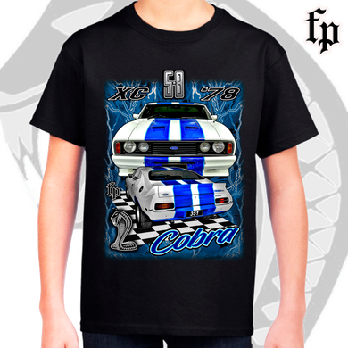 78 FORD XC COBRA 351 - BLUE STORM - T-SHIRT - KIDS