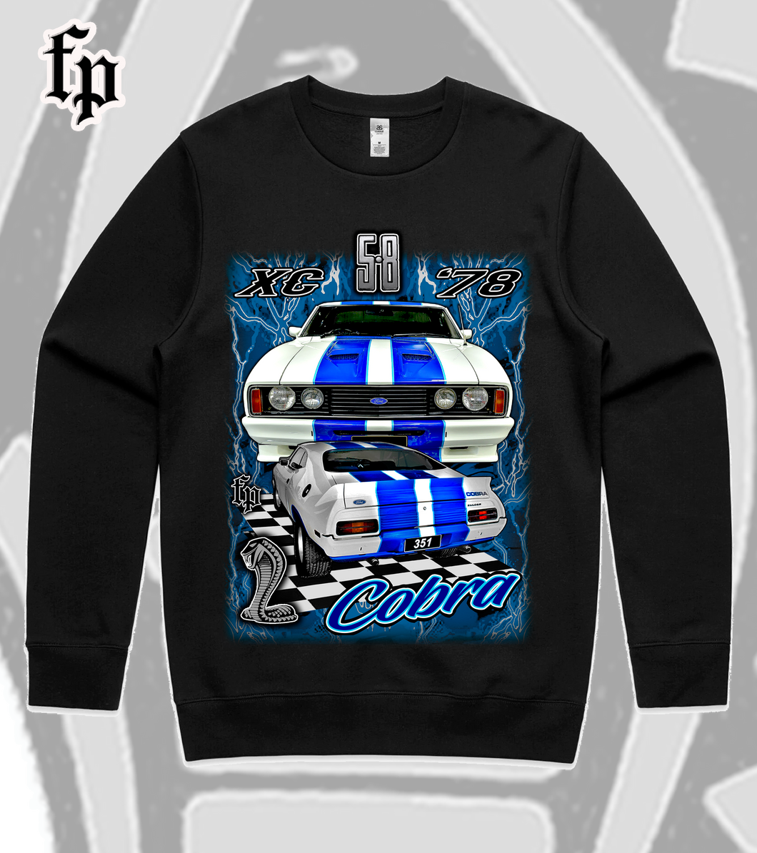 78 FORD XC COBRA 351 BLUE STORM-MENS JUMPER