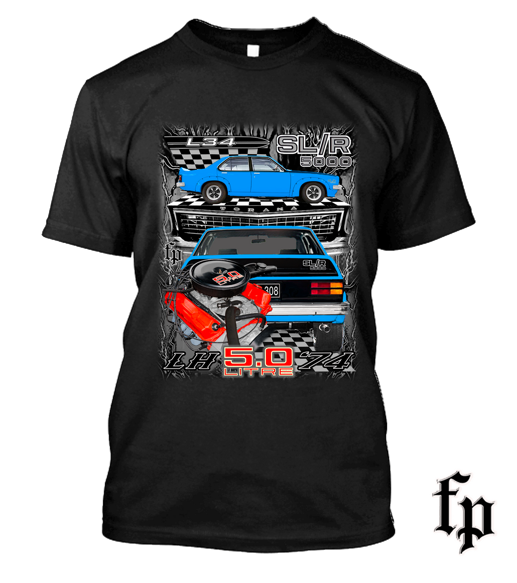 74 LH SL/R 5000 TORANA (AZZURE) T-SHIRT