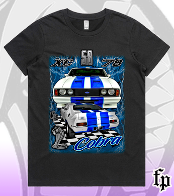 78 FORD XC COBRA 351 - BLUE STORM- T-SHIRT - LADIES