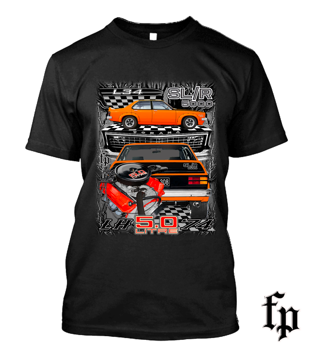 74 LH SL/R 5000 TORANA (SAFFRON) T-SHIRT