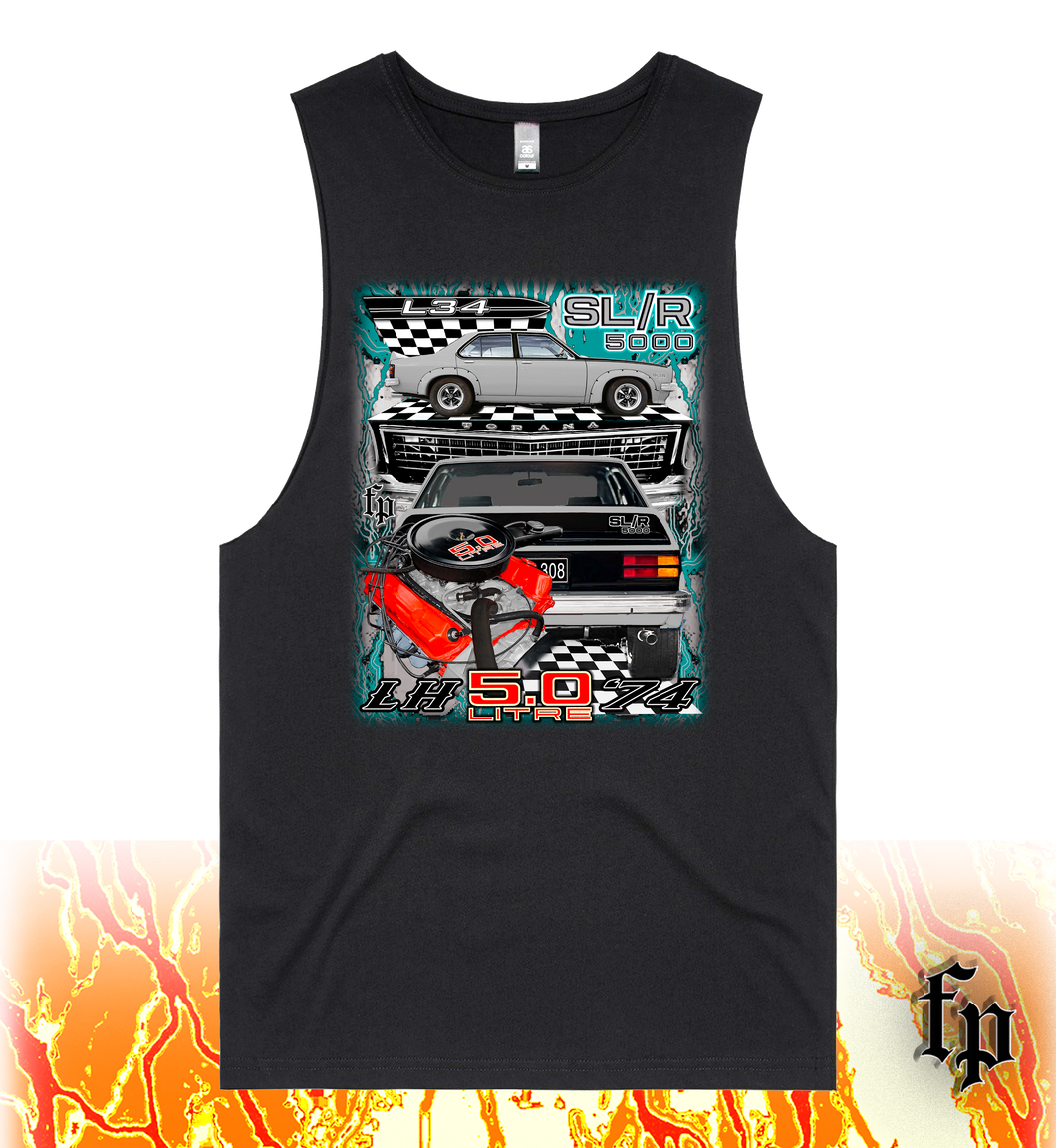 74 LH SL/R 5000 TORANA (SILVER) UNISEX TANK TOP