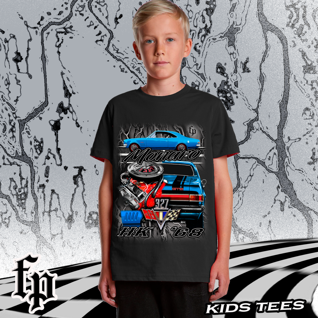 HK MONARO 327 GTS (BLUE) KIDS T-SHIRT